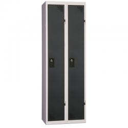 Vestiaires - Industrie propre 2 colonnes Anthracite